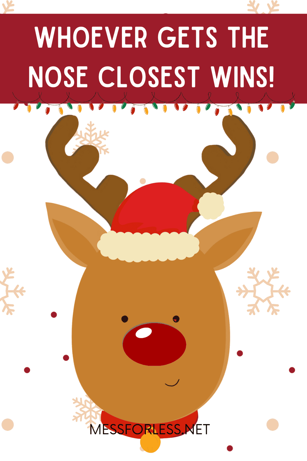 Free Printable Pin The Nose On Rudolph