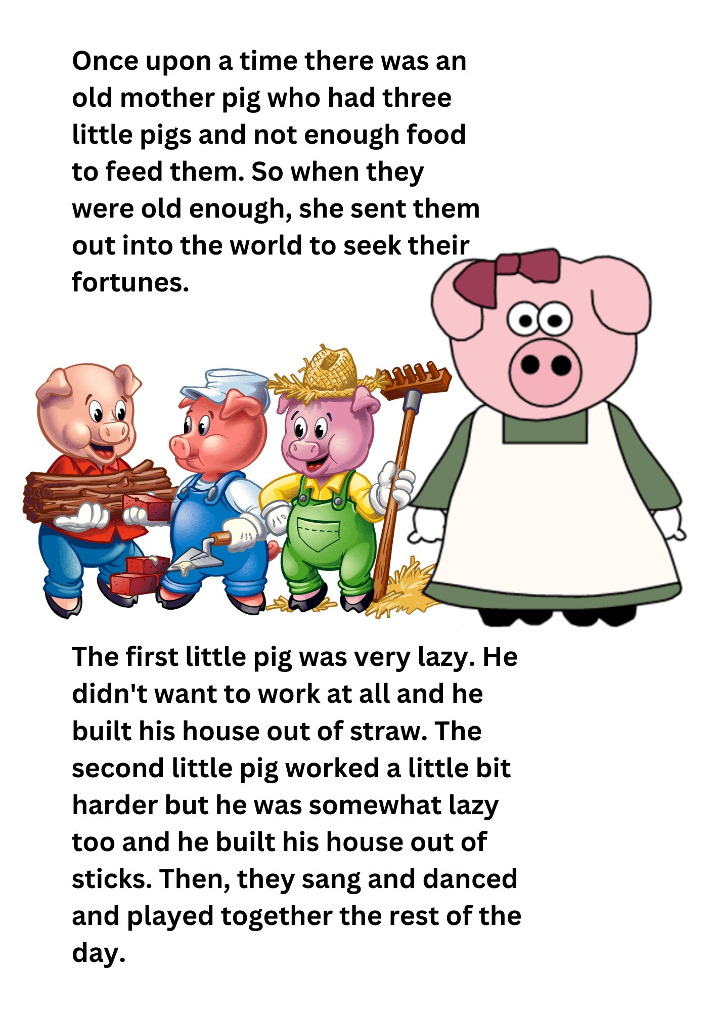 Printable And Editable The Three Little Pigs Story Book By Cortezlovelyn391 Raket PH