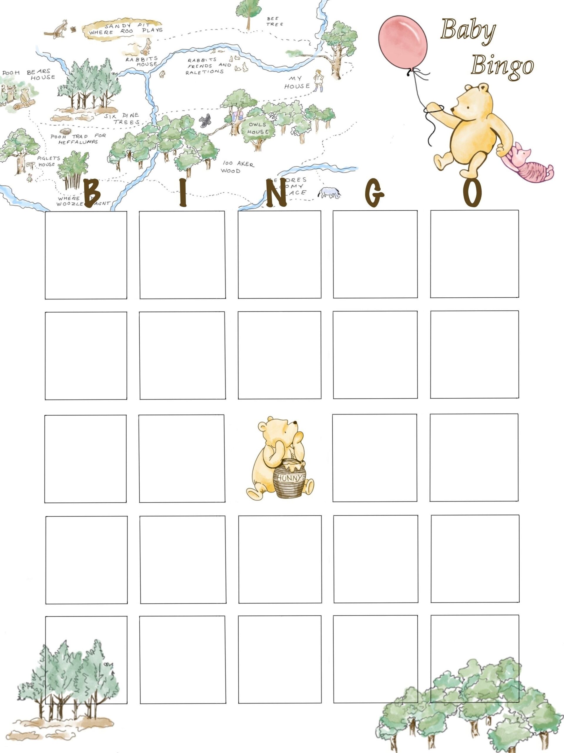 Winnie The Pooh Baby Shower Printables