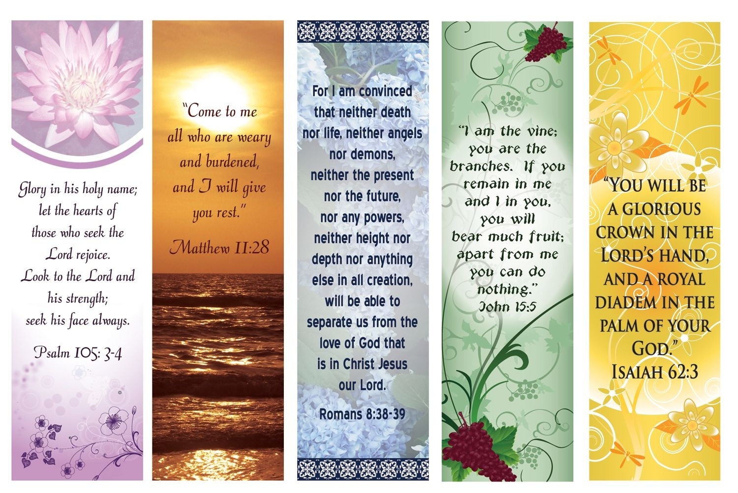 Printable Bible Bookmarks Printable Party Favors Printable Bible Bookmarks Printable Party Favors