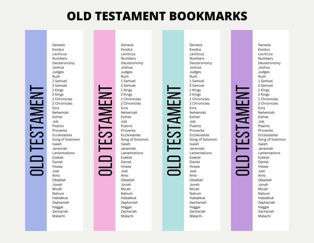 Printable Books Of The Bible Bookmarks My Printable Faith