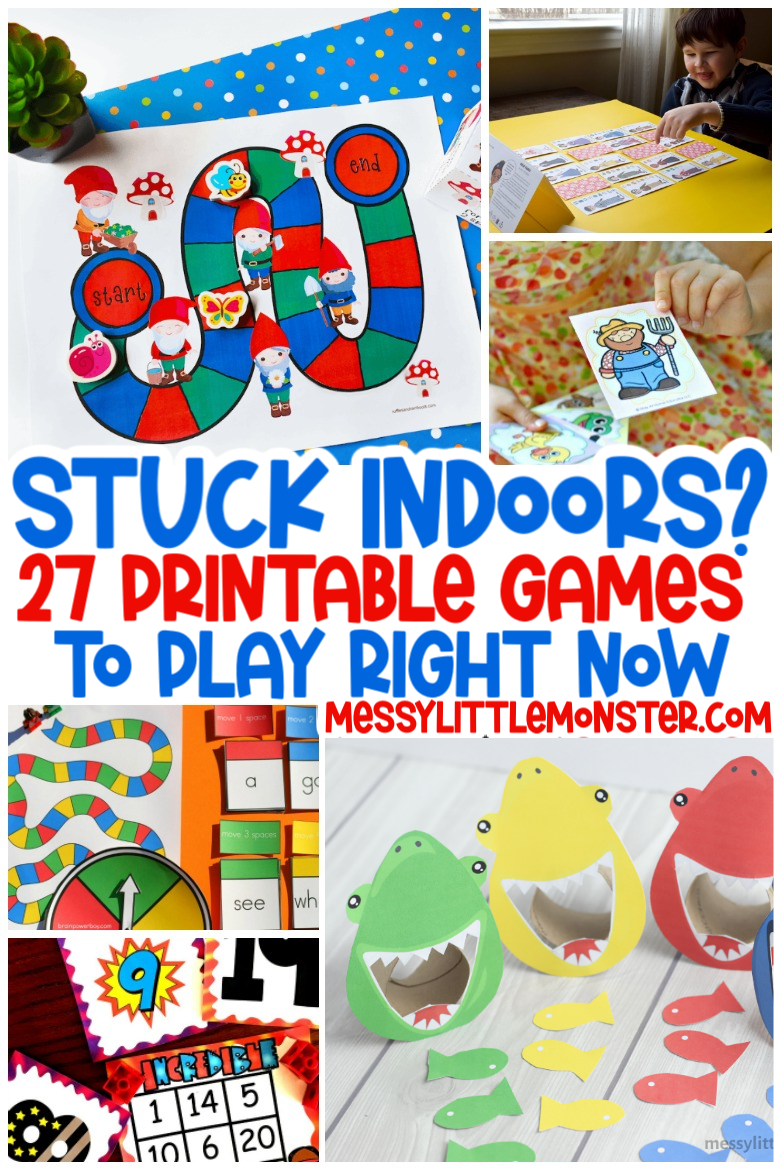 Printable Games For Kids Messy Little Monster