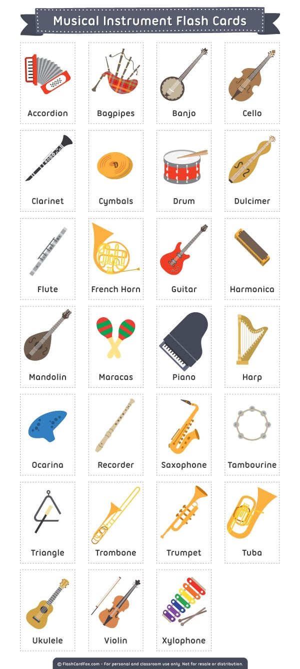 Printable Pictures Of Musical Instruments