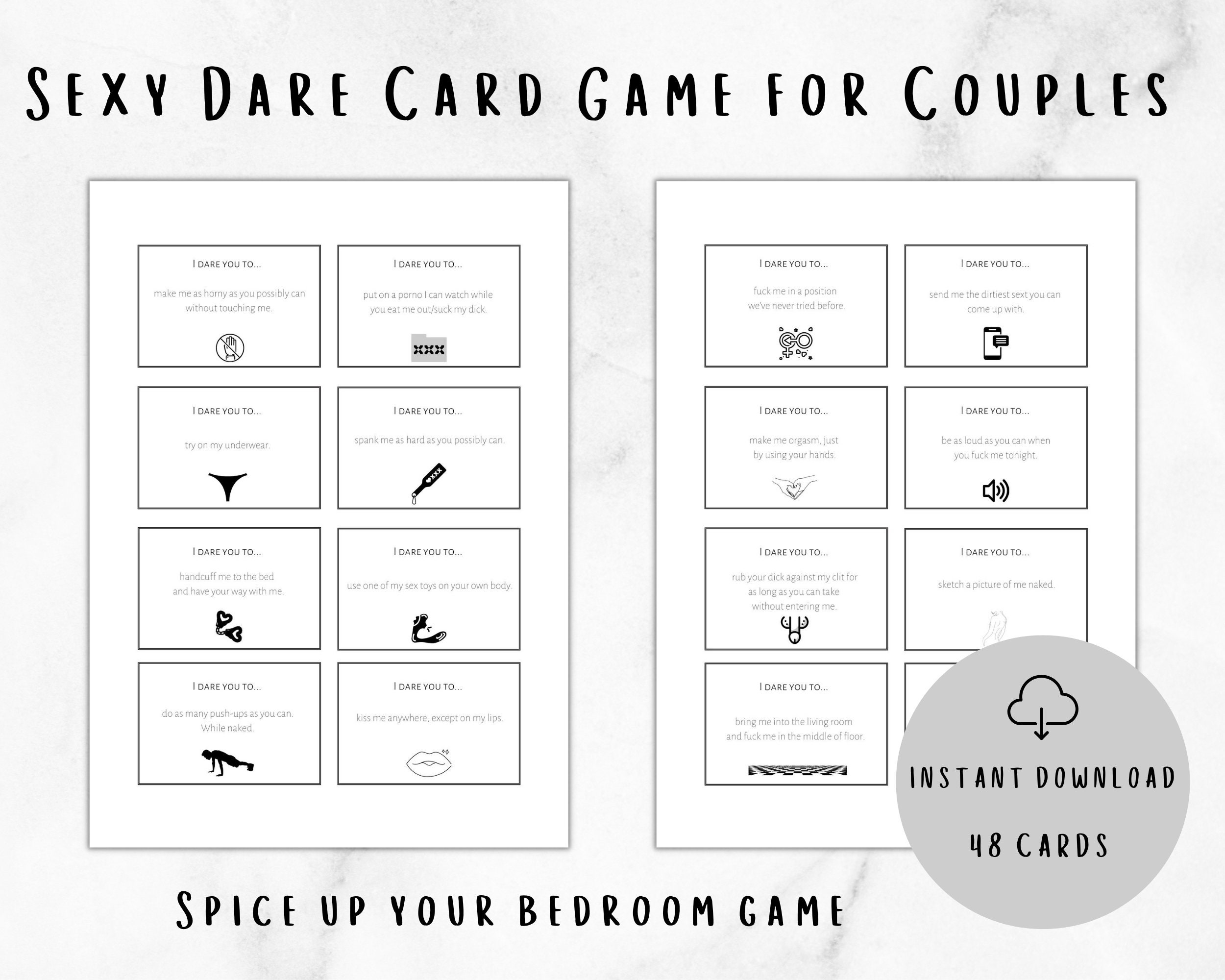 Printable Sex Card Game For Couples Dirty Dares Intimate Couples Game For Adults Sexy Date Night Conversations Naughty Bed Game 18 Etsy Ireland