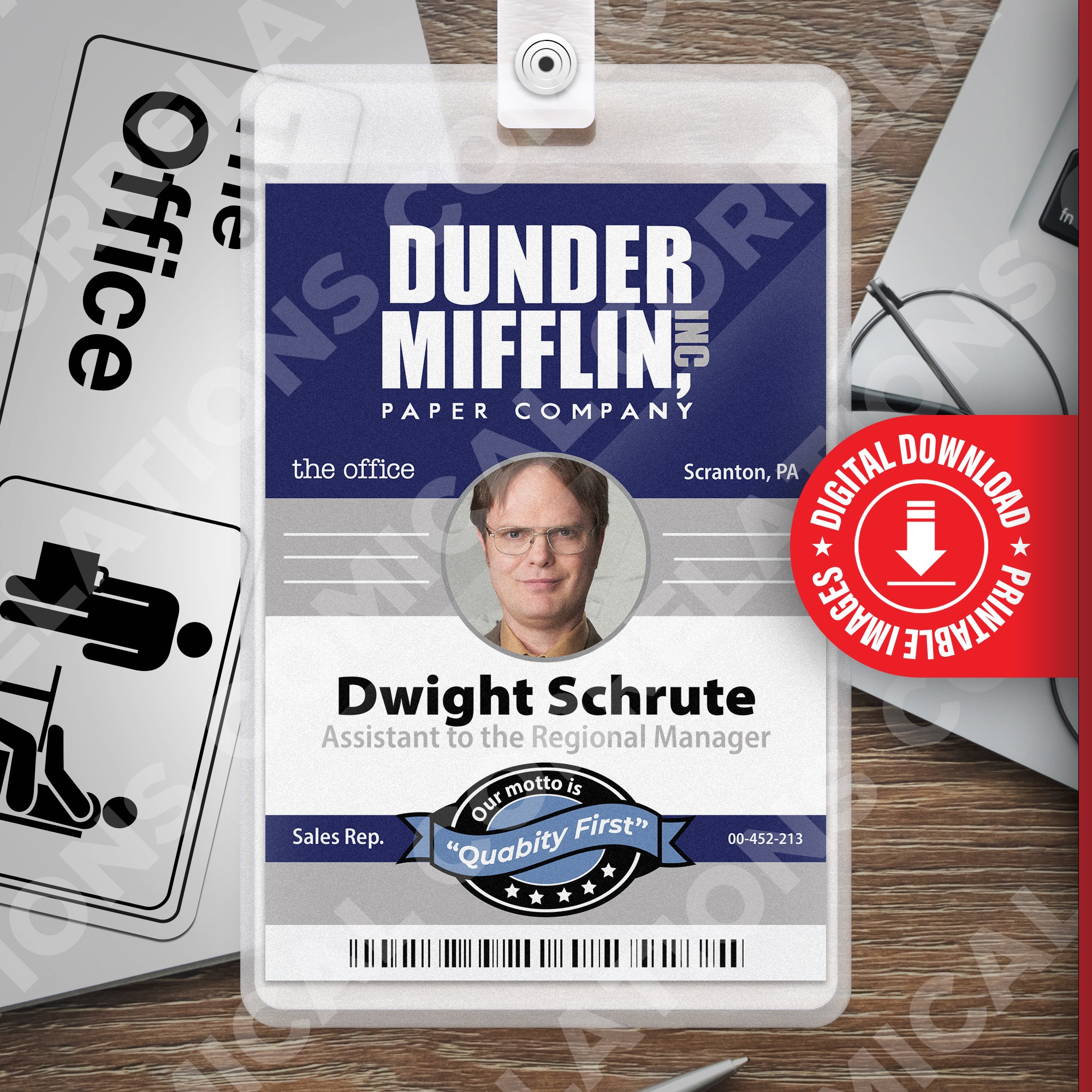Dwight Schrute Name Tag Printable