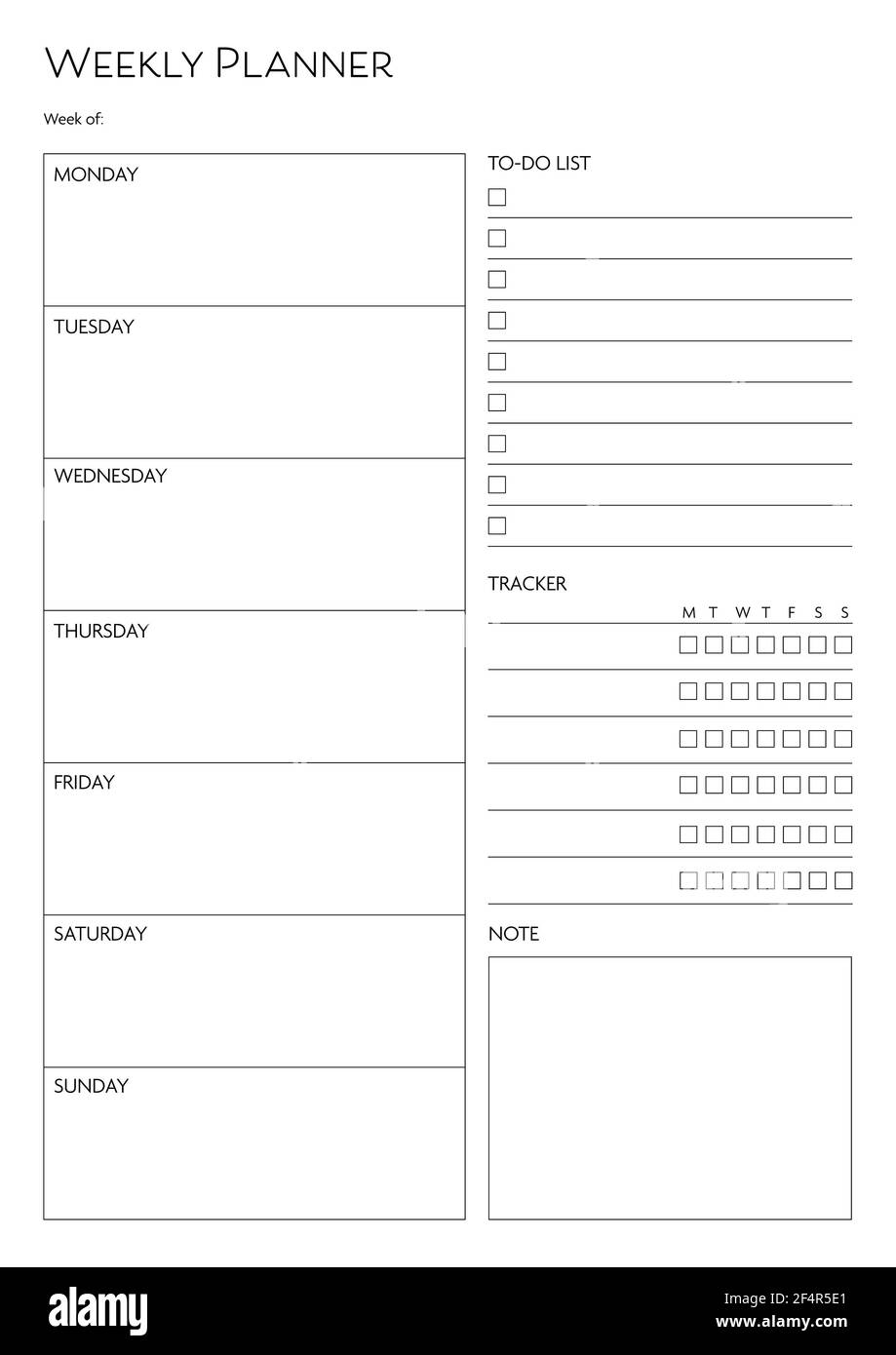 Black And White Planner Printables