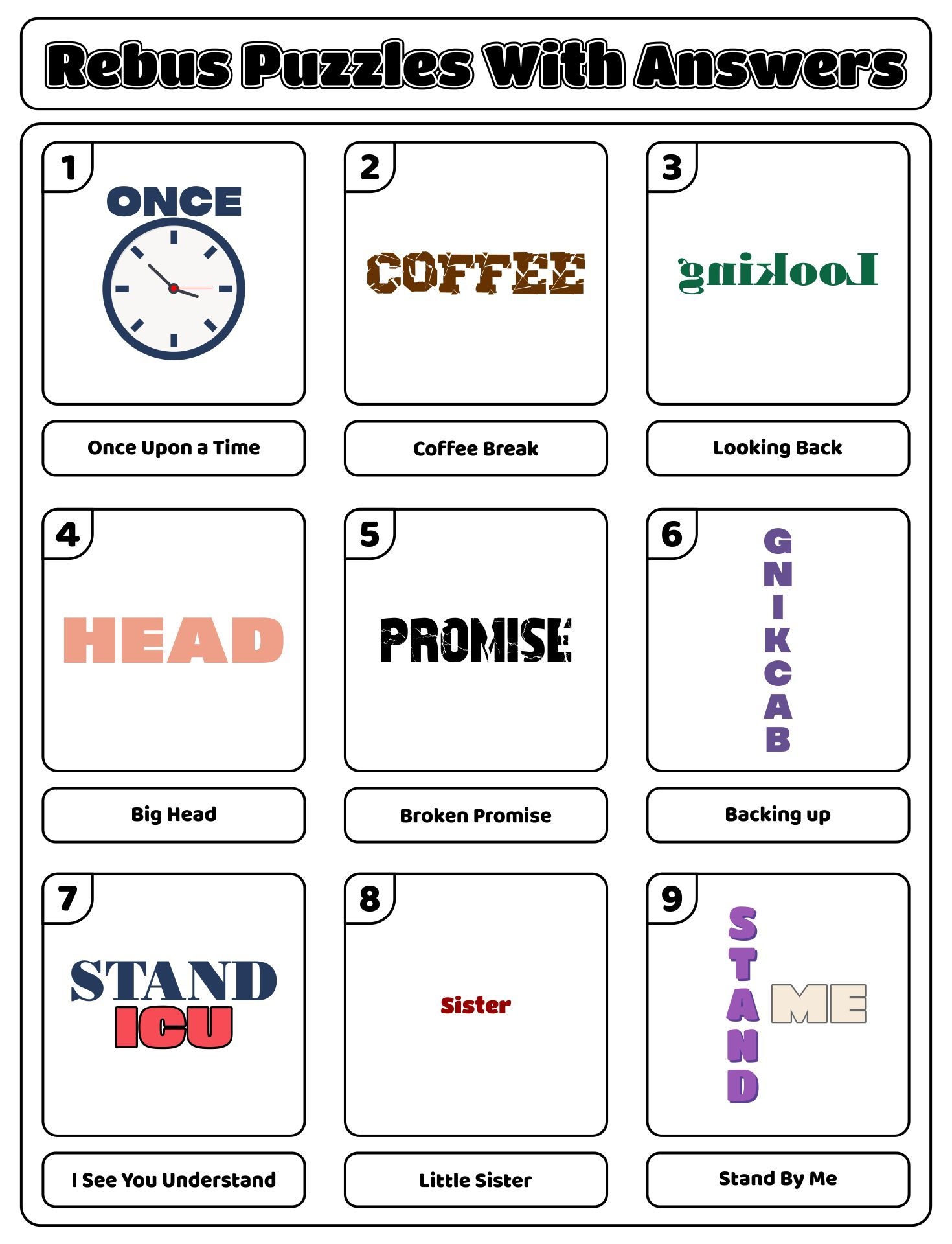 Free Printable Rebus Puzzles For 7Th Grade