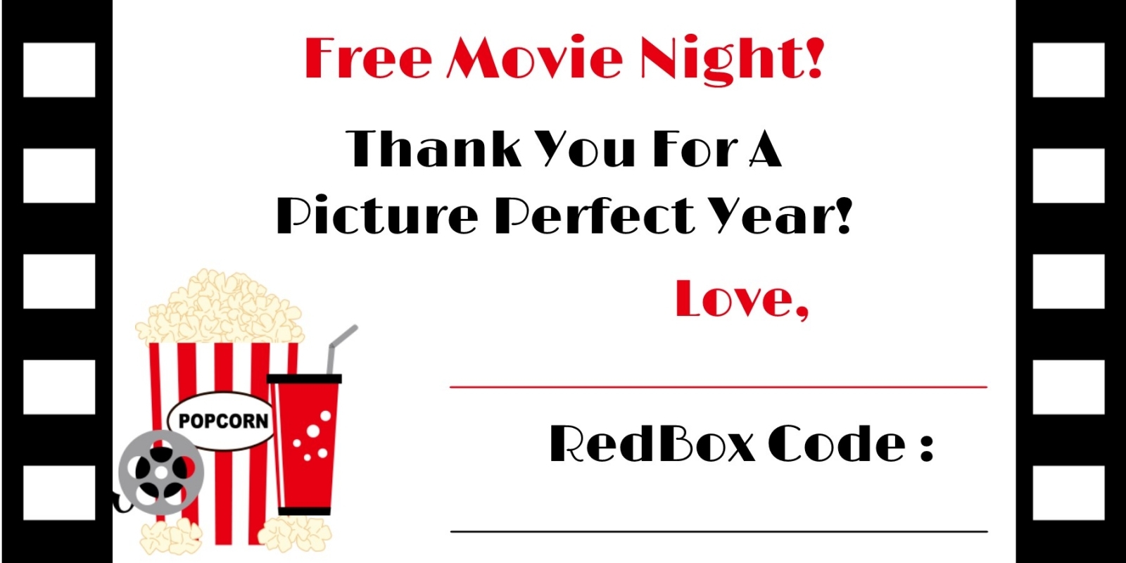 Redbox Printable Gift Tag Redbox Printable Tag Redbox Teacher Gift Sweetdesignsbyregan