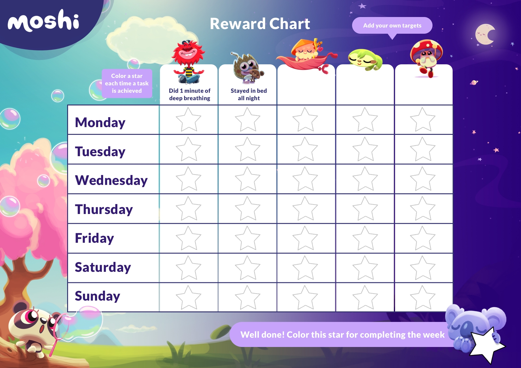 Free Printable Reward Chart Template