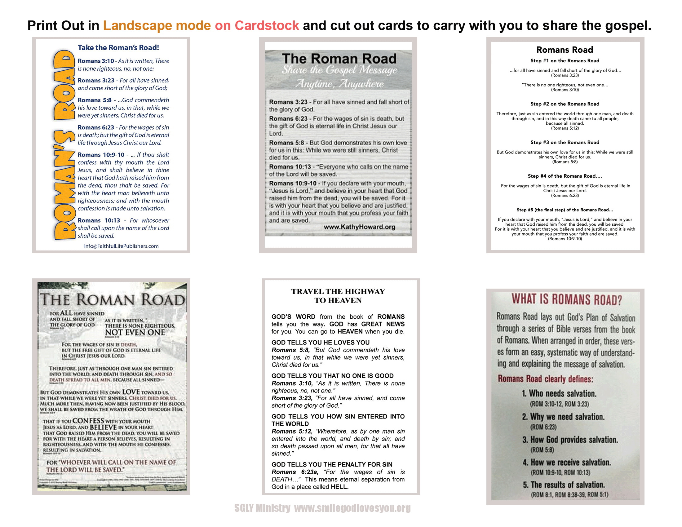 Roman Road To Salvation Printable