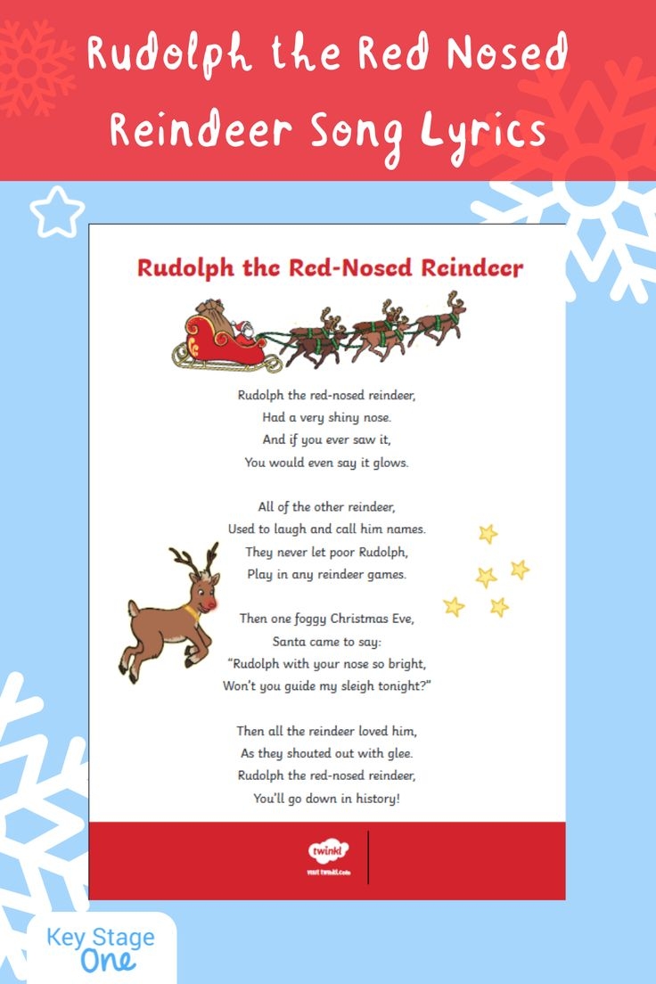 Rudolph The Red Nosed Reindeer Song Lyrics