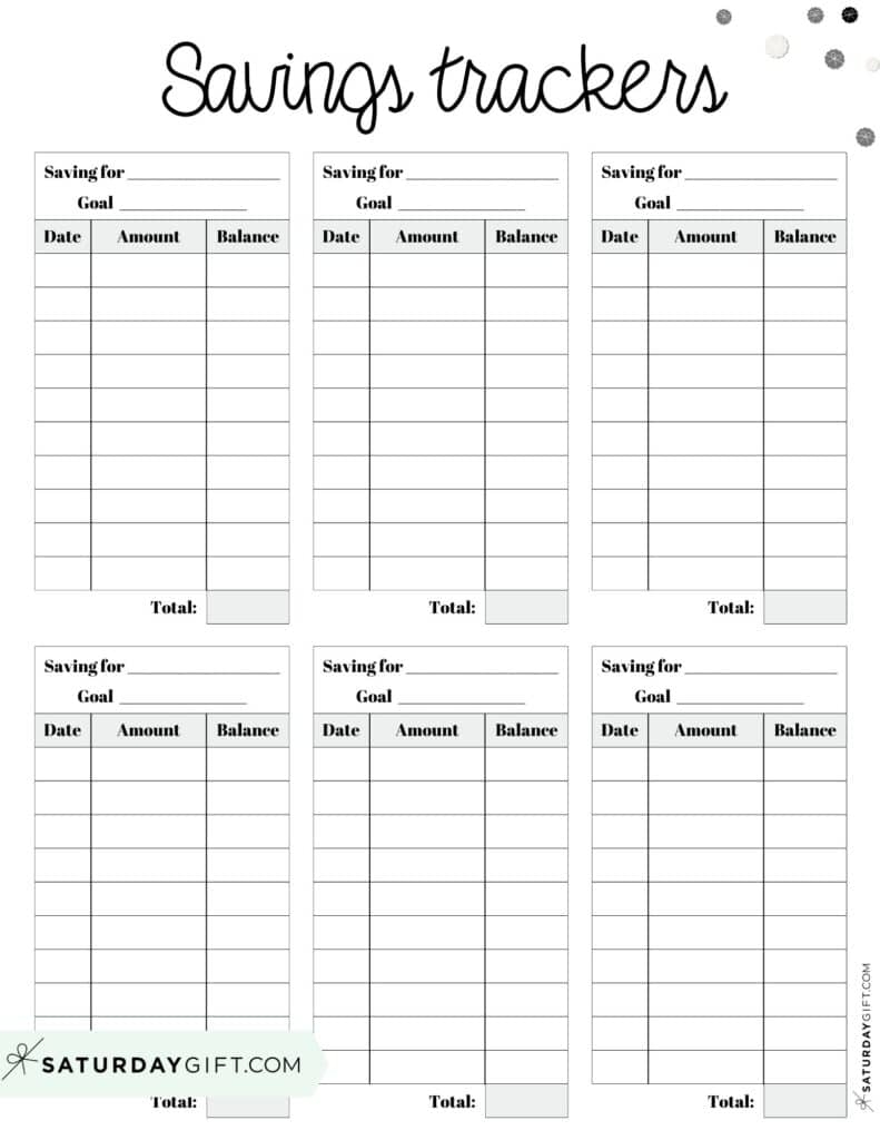 Free Printable Savings Goal Chart