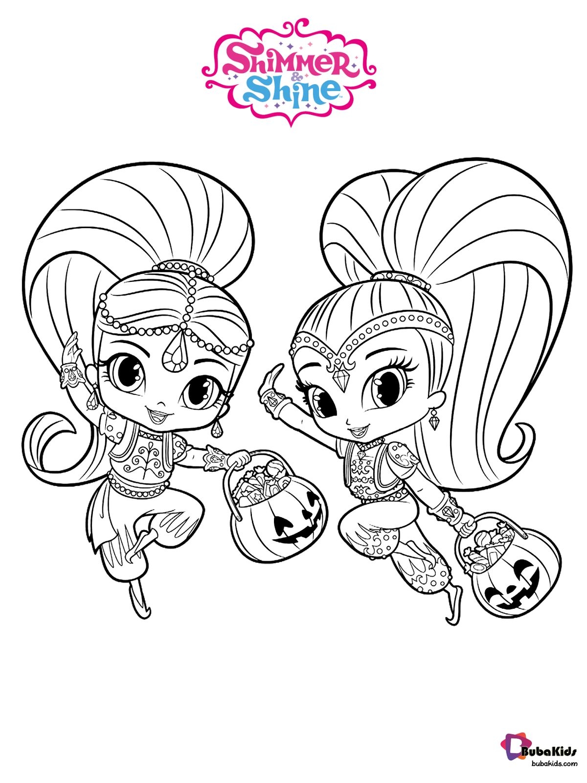 Shimmer And Shine Printable Coloring Pages