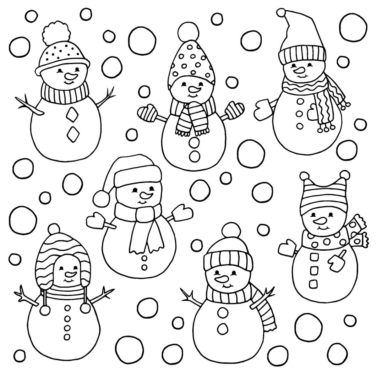 Free Printable Snowman Coloring Sheet