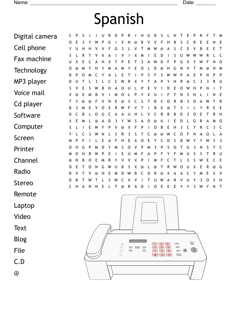 Free Printable Spanish Word Search For 1St Grade
