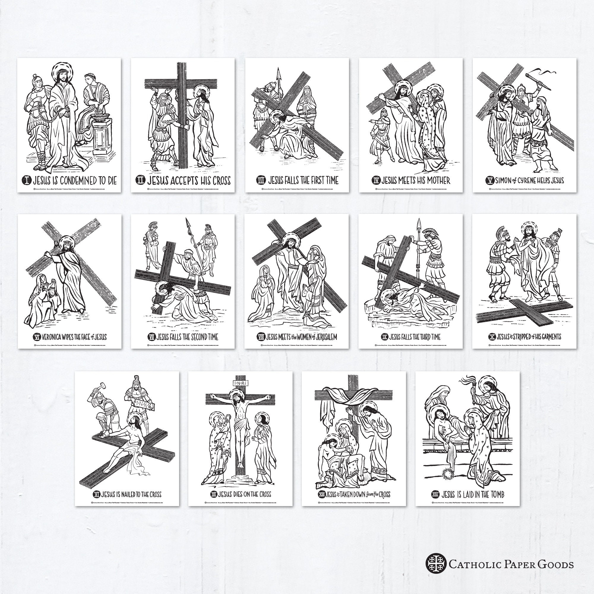 Stations Of The Cross Coloring Pages 14 Catholic Lent Coloring Pages Lent Activity For Kids Printable Lent Coloring Pages Lent For Kids Etsy