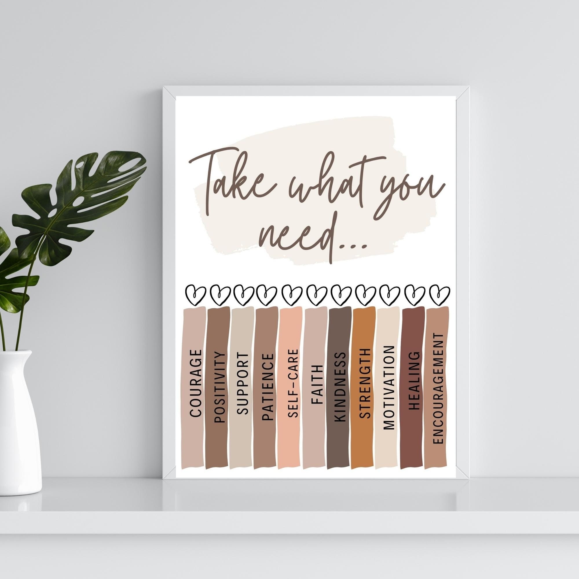 Take What You Need Printable Wall Art Coping Skills Support Bulletin Board Decor School Resources Psychotherapy Etsy