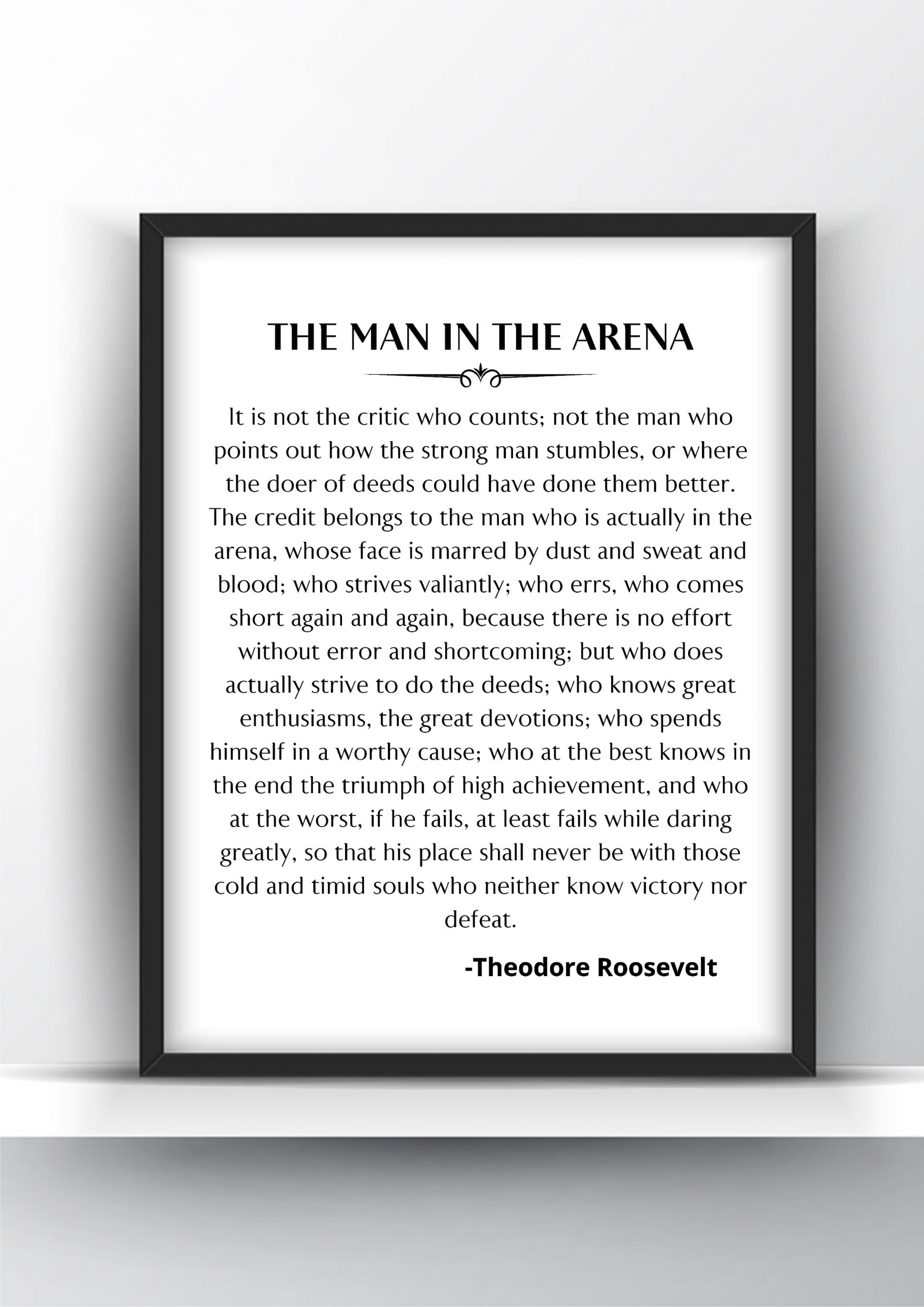 The Man In The Arena Printable