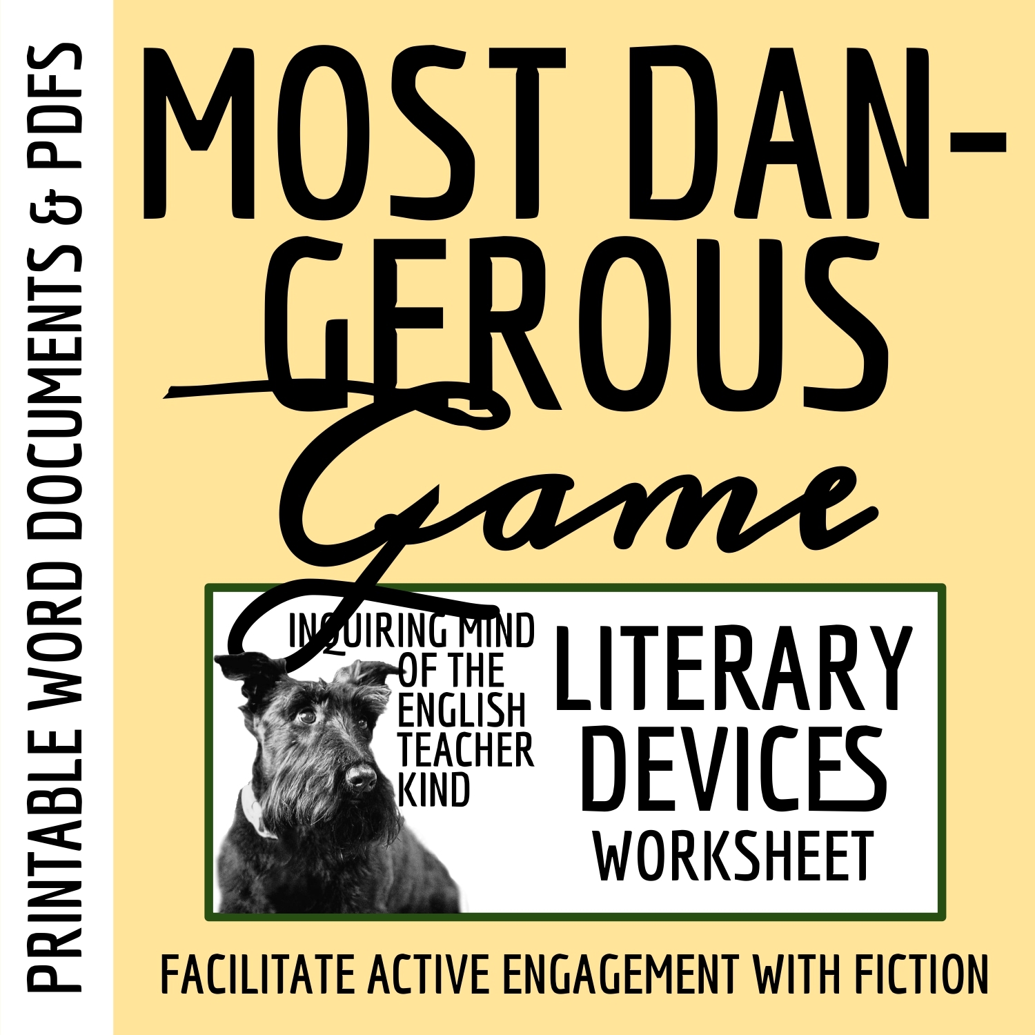 The Most Dangerous Game Literary Device Application Worksheet For High School Made By Teachers