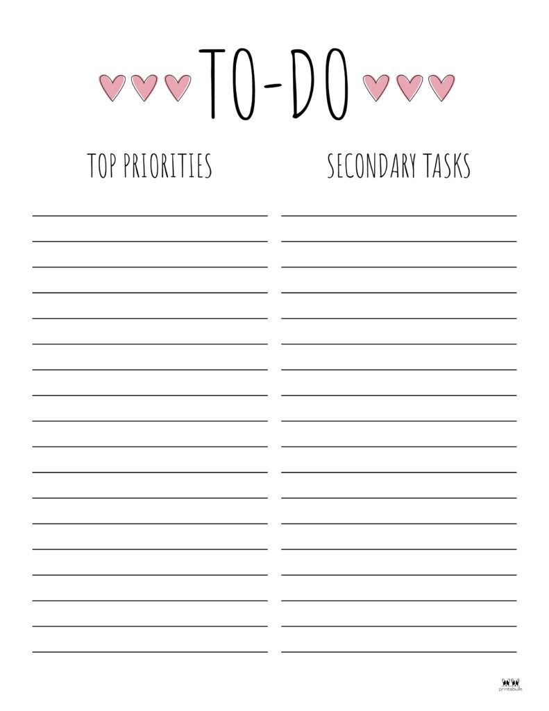 Free Printable To Do List Free Printable To Do List
