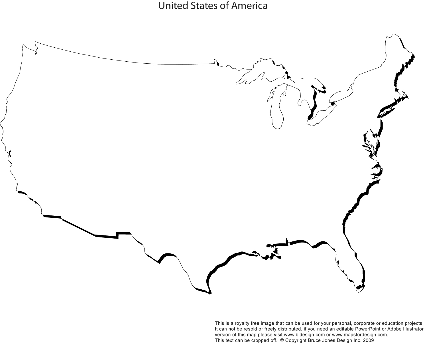 United States Map Blank Printable