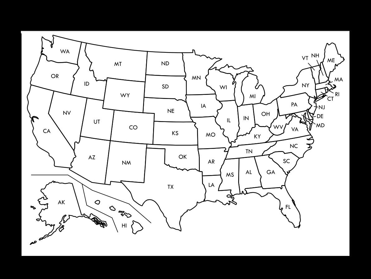 Pdf Printable Map Of The United States