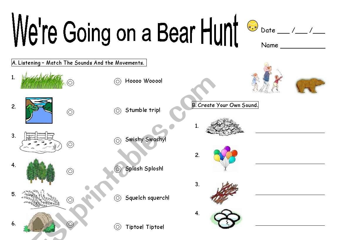 We'Re Going On A Bear Hunt Printables