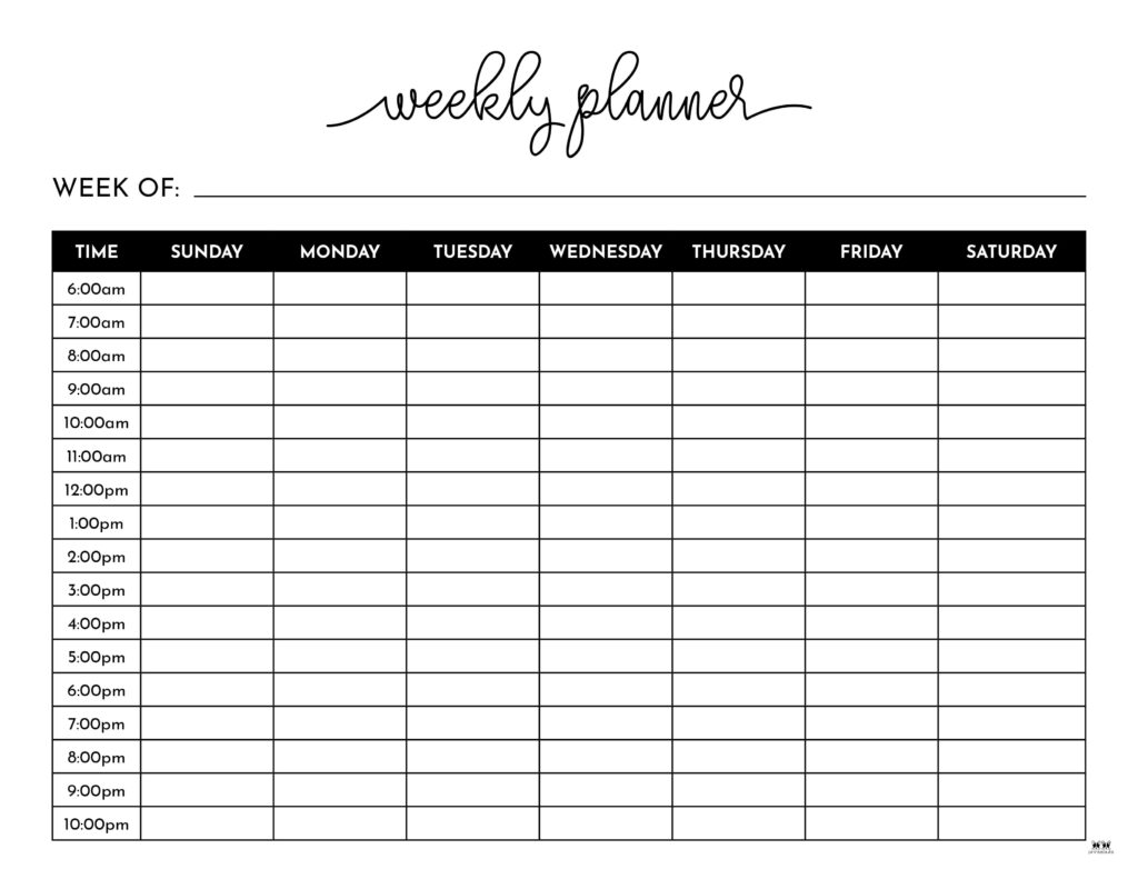 Weekly Planners 25 FREE Printables Printabulls