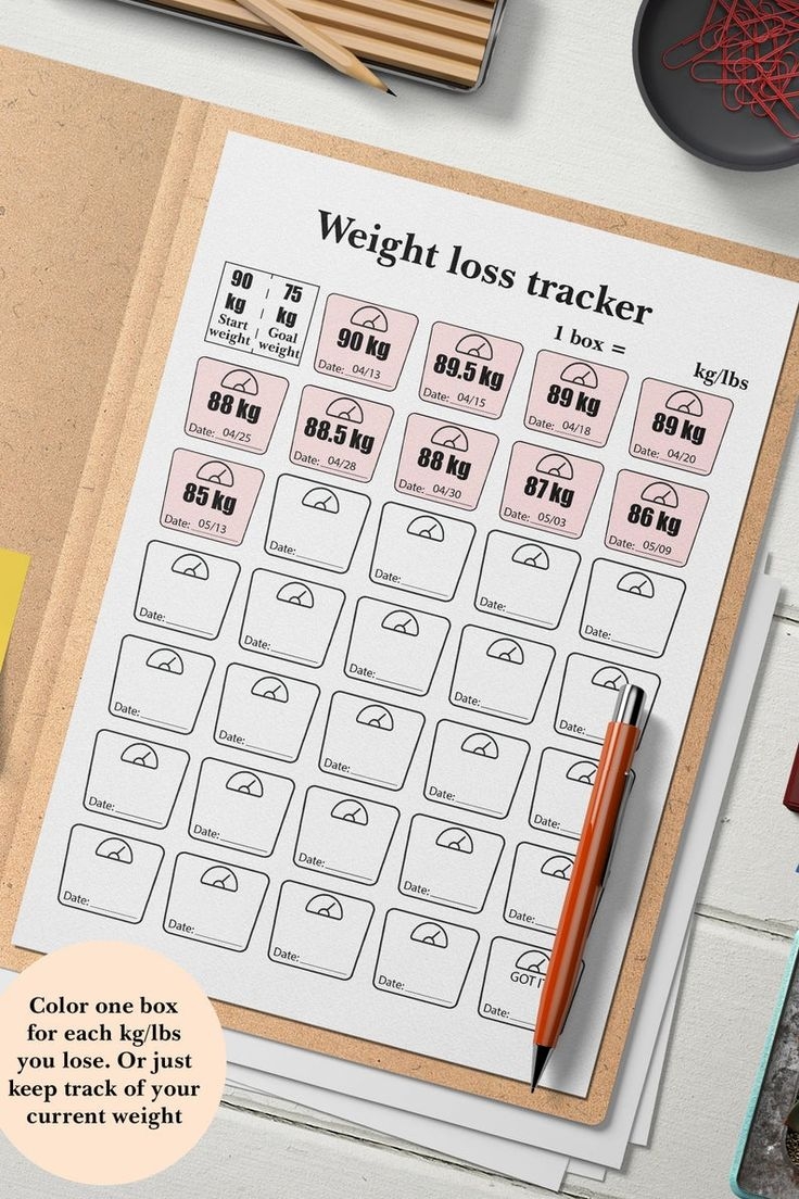 Bullet Journal Weight Loss Tracker Printable