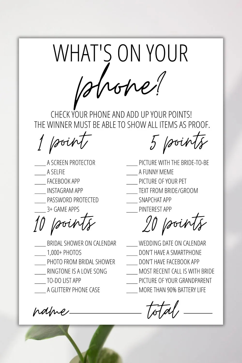 Free Printable Bridal Shower Games What'S In Your Purse
