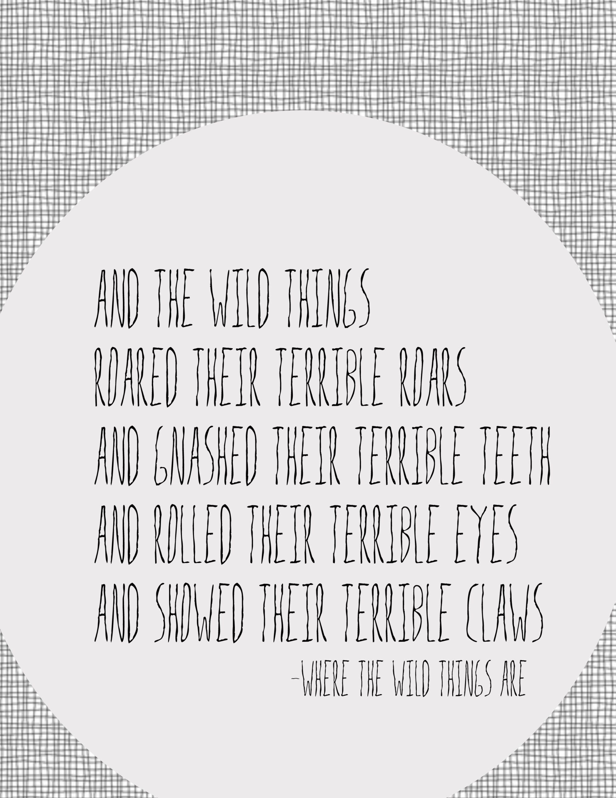 Where The Wild Things Are Free Printables