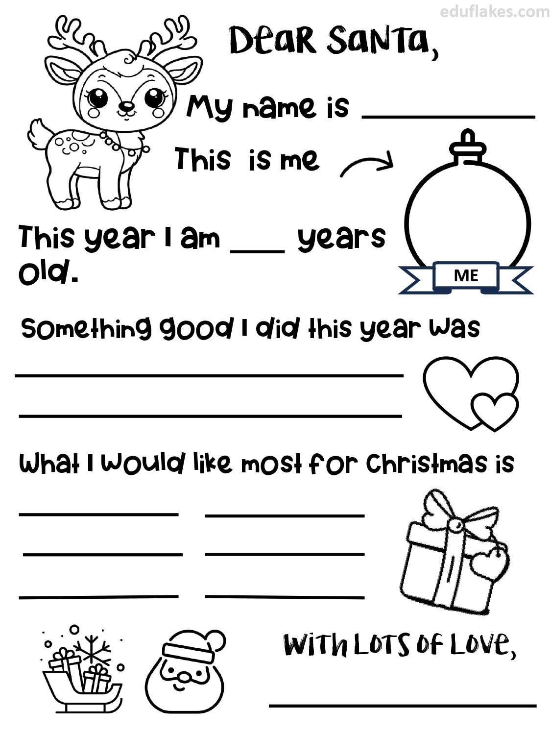 Letter To Santa Printable Template