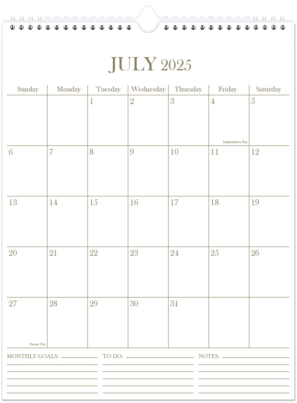 Amazon Calendar 2025 2026 18 Months Wall Calendar From July 2025 To December 2026 Vertical Calendar With Thick Paper 12 X 14 5 Gold Office Products