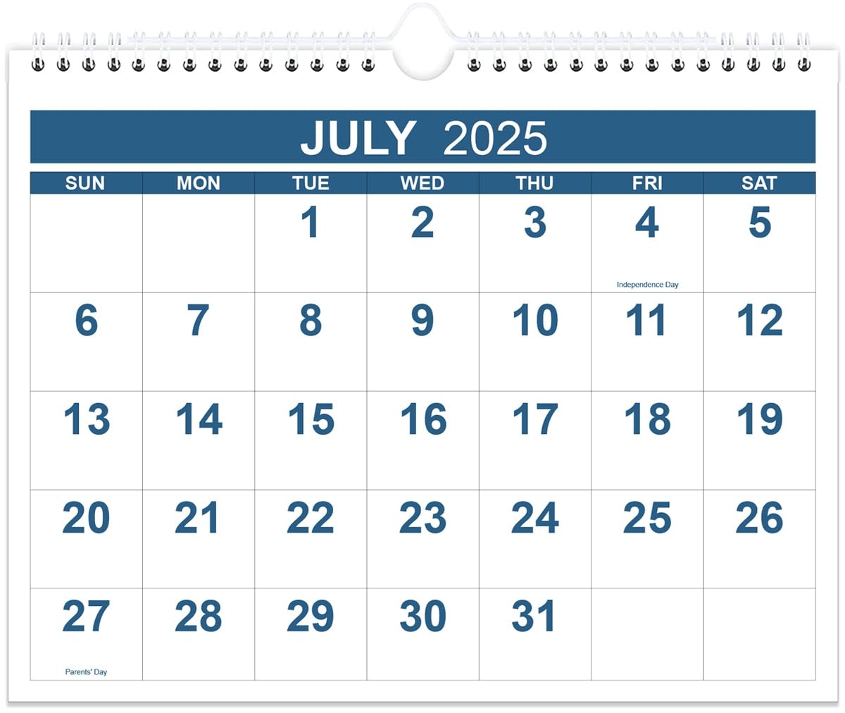 Amazon Calendar 2025 2026 Wall Calendar From July 2025 To December 2026 2025 2026 Calendar With Thick Paper 8 5 X 11 Blue Office Products
