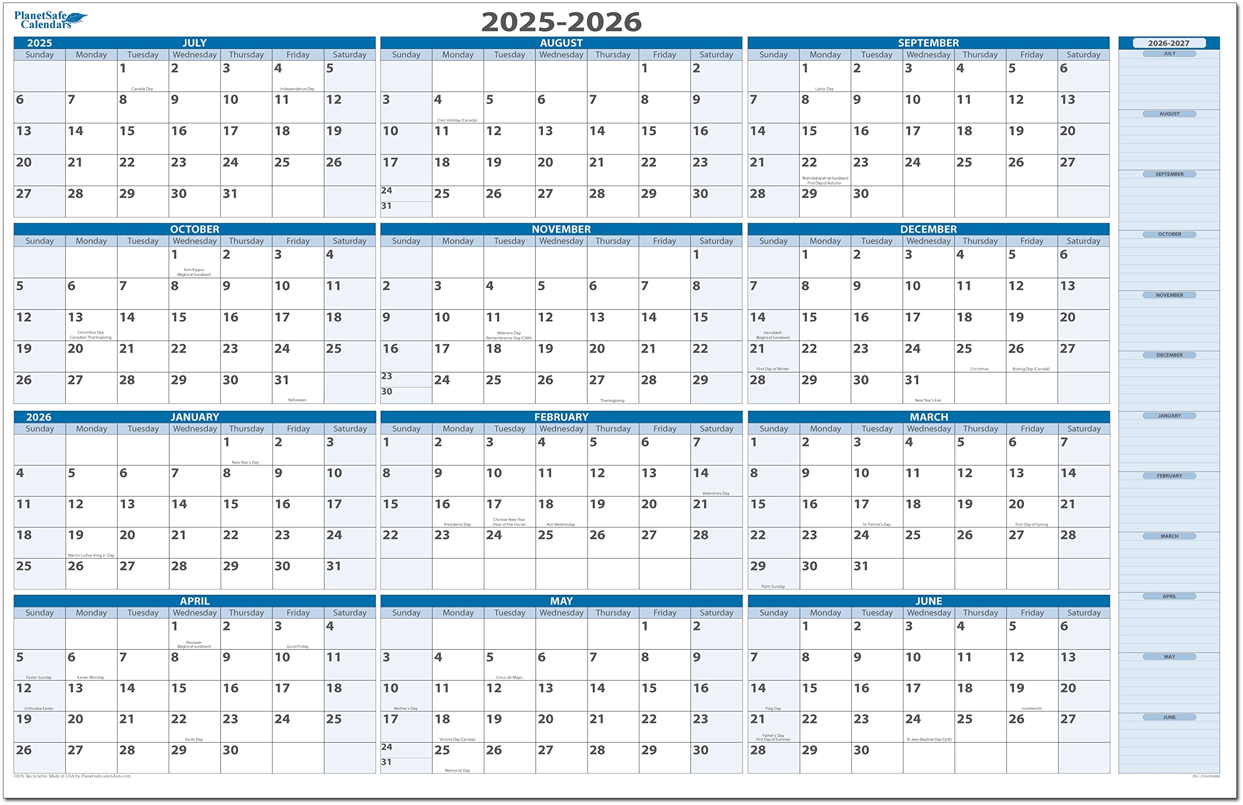 August 2025 To July 2026 Calendar
