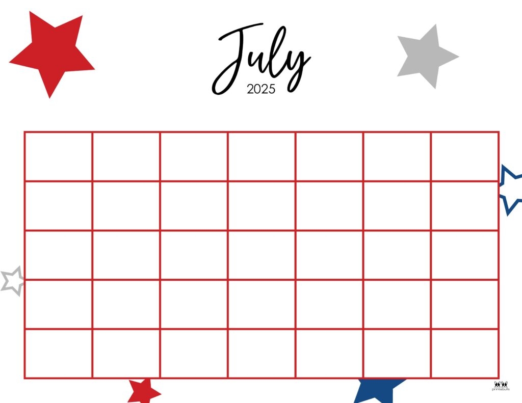 July 2025 Calendar Printable Pdf