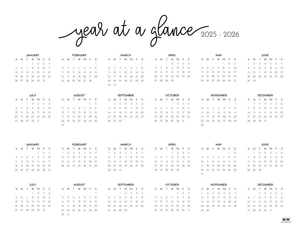 Printable Calendar 2025 And 2026