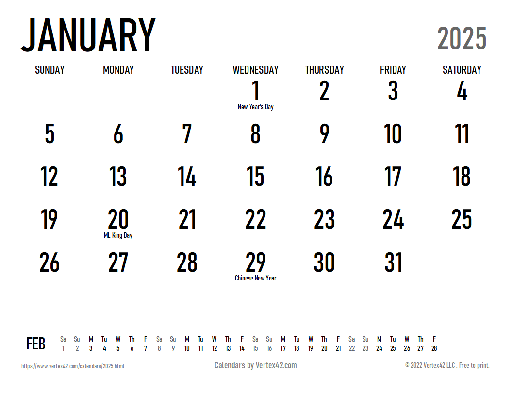 2025 Desk Calendar Printable