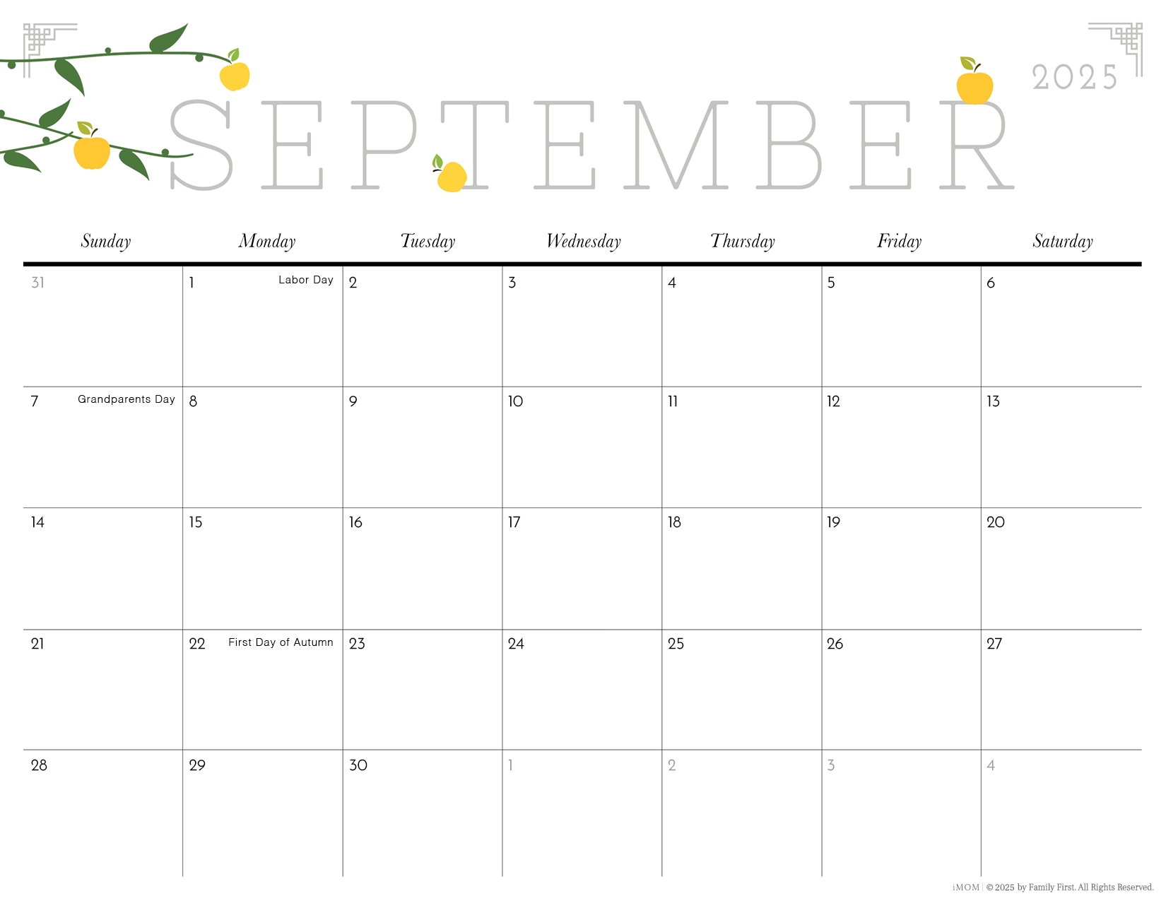 Cute Printable Calendar 2025