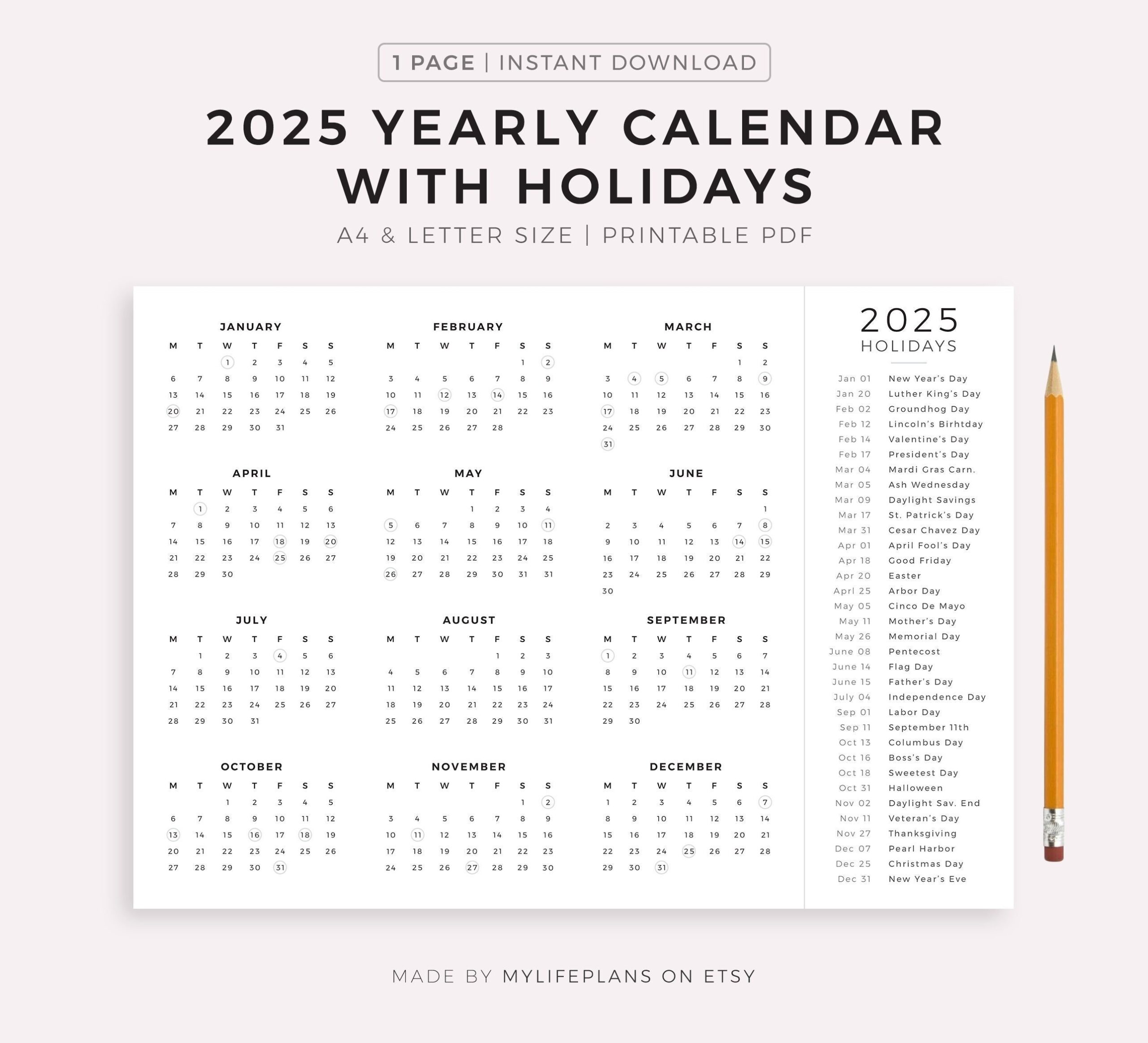2025 Calendar Nz Printable