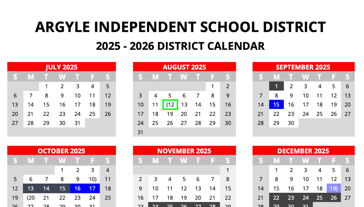 Argyle ISD Board Approves 2025 2026 School Calendar Details