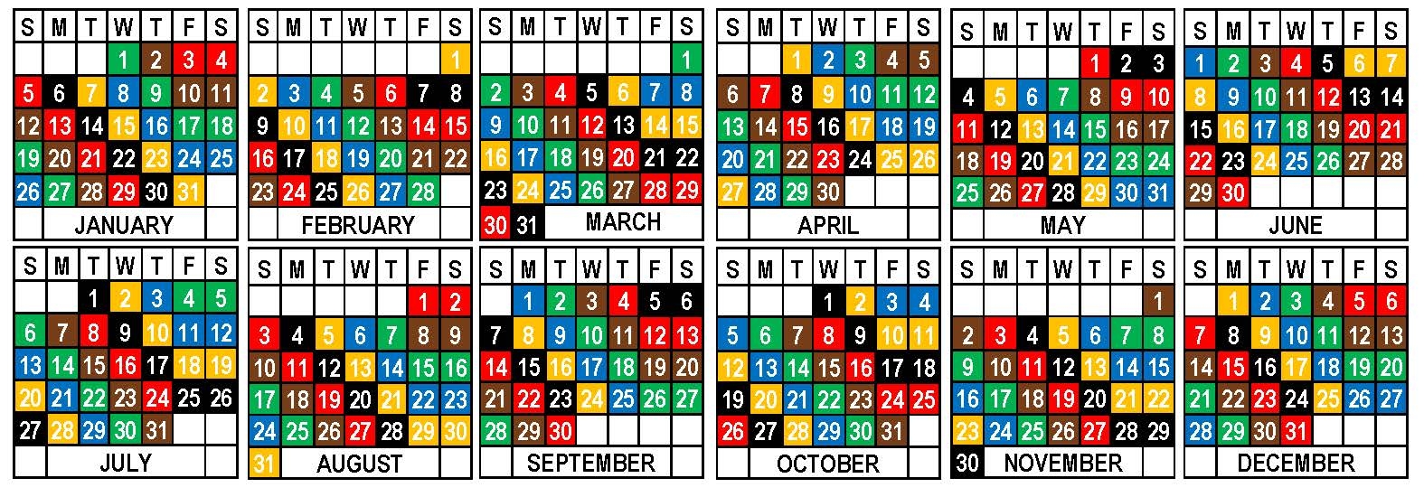 Calendar NALC Branch 11