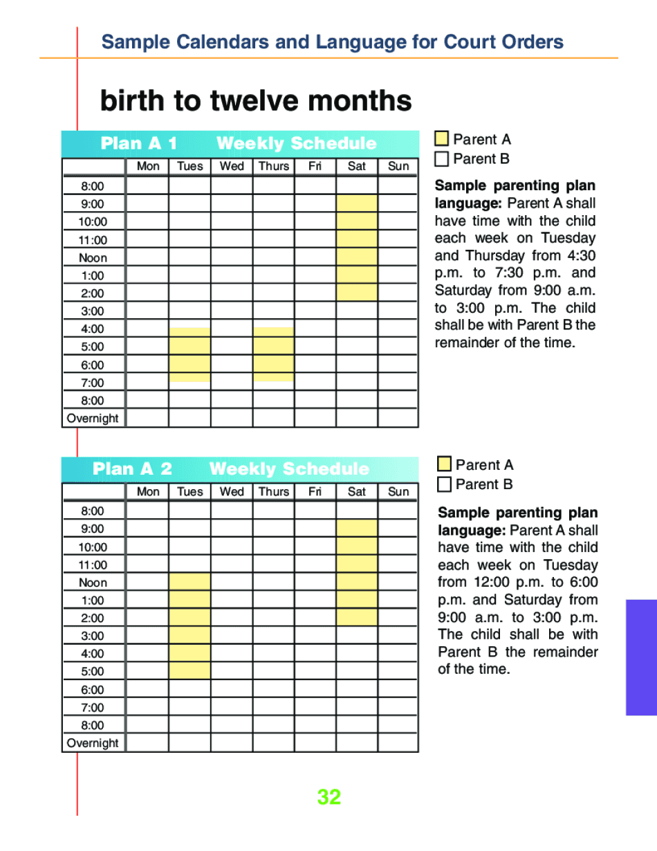 Texas Custody Calendar 2025 Pdf Printable