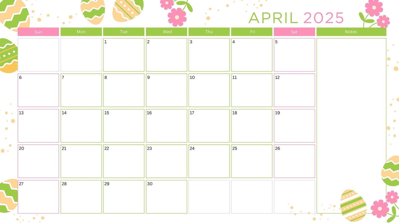 Free And Customizable April 2025 Calendar Templates Canva