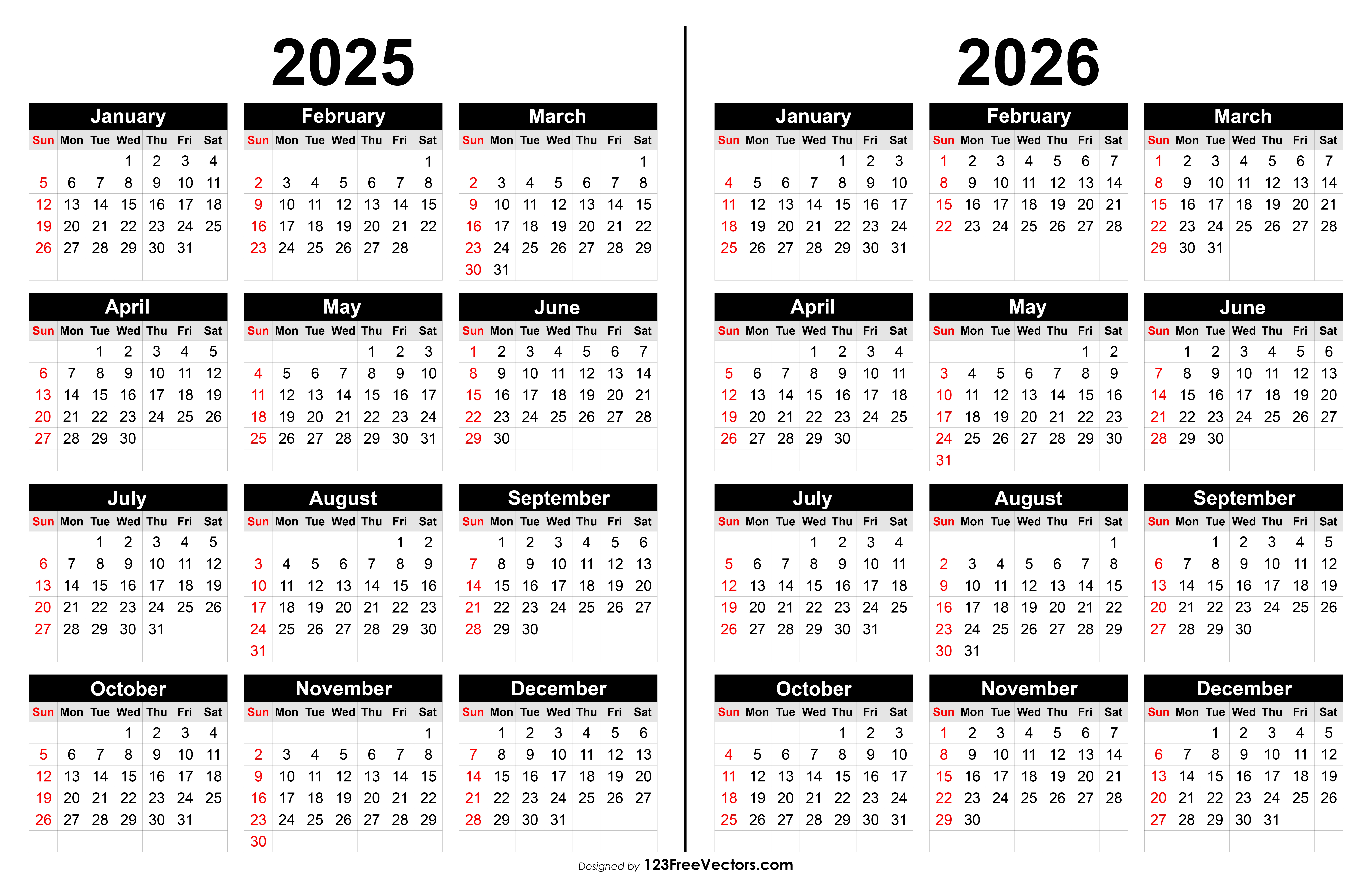 Calendar 2025 26 Printable