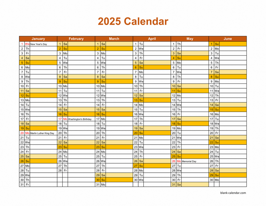 Printable Calendar Sheets 2025
