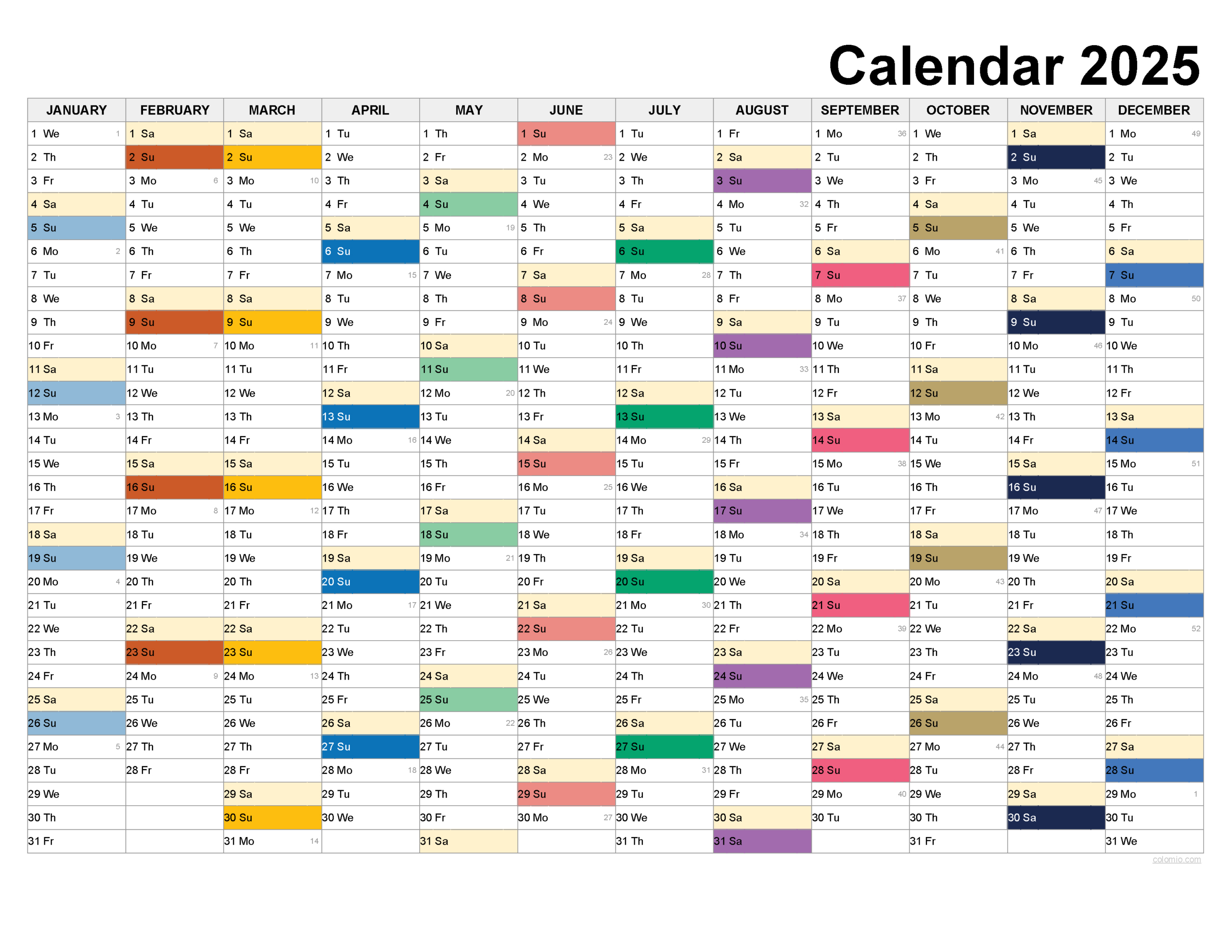 Nalc Calendar 2025 With Holidays Printable Pdf Free Download