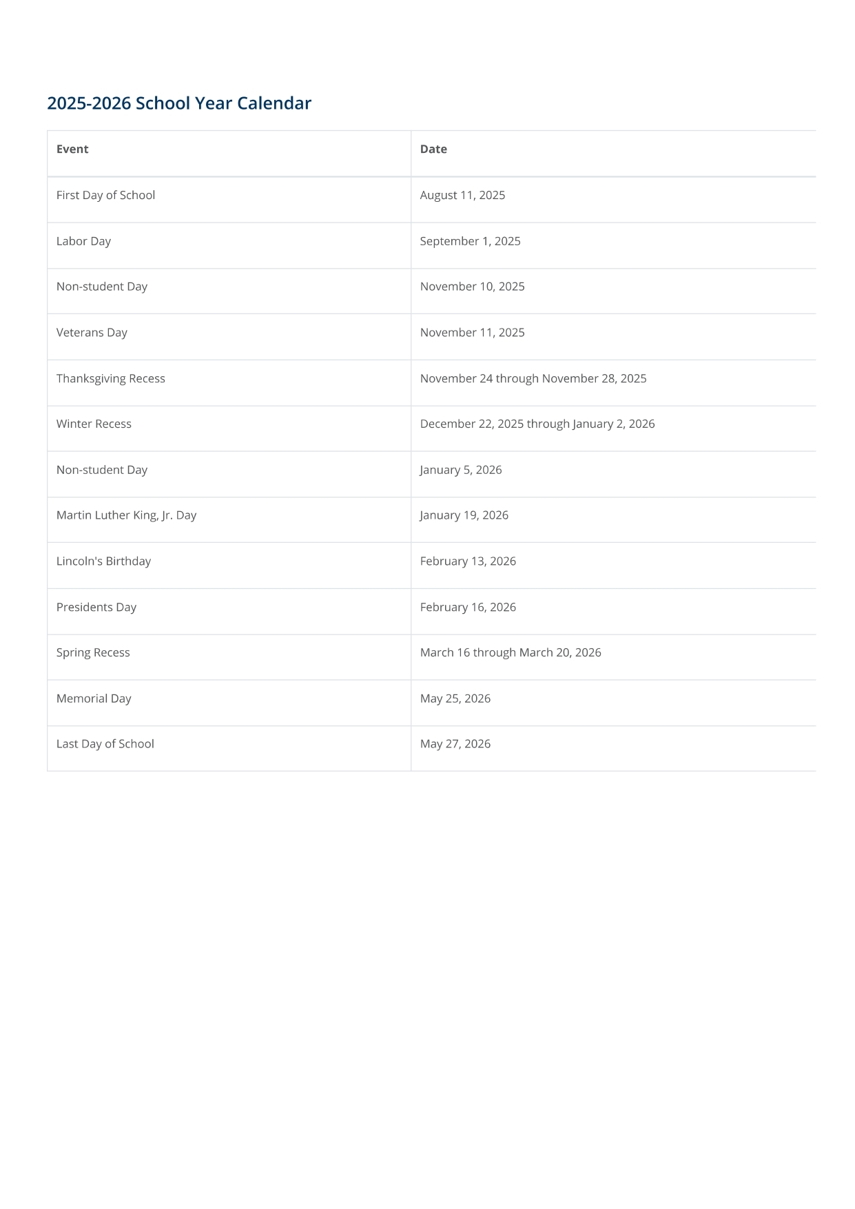 Garden Grove School District Calendar 25 26 Revised PDF EduCounty