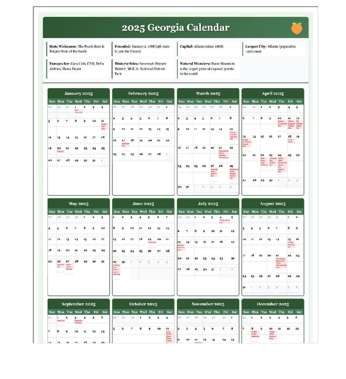 Uga Academic Calendar 2025 2026 Printable Pdf
