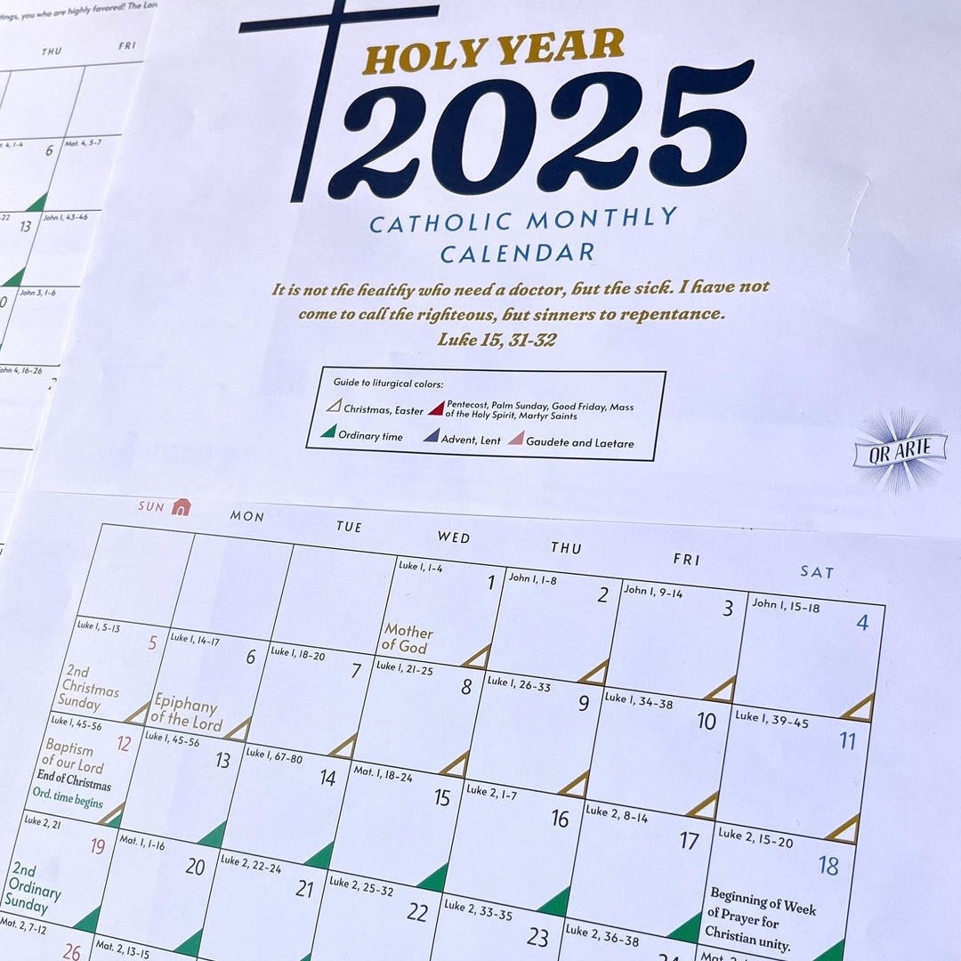 Roman Catholic Calendar 2025 With Holidays Printable Pdf Free Download